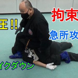 急所を押えて制圧・拘束＆急所攻撃コンビネーション